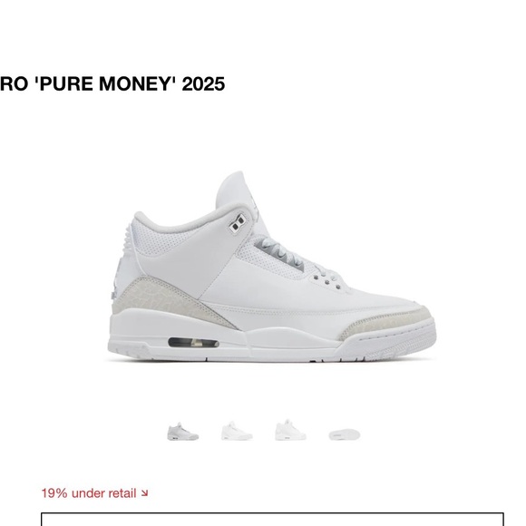 Size 12 Men’s Air Jordan Pure Money 3 Brand new in box never worn out